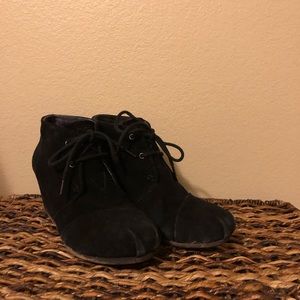BOBS Skechers Black Wedge Bootie